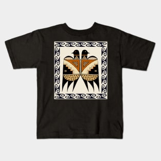 Mimbres Indian Twin Birds Kids T-Shirt